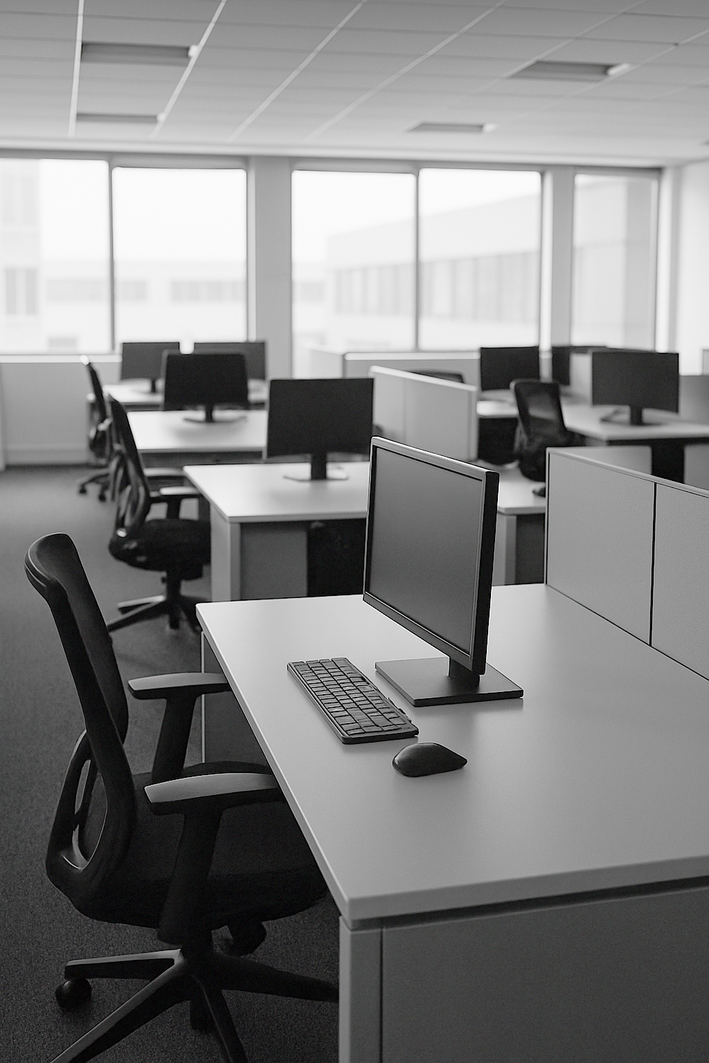 computers on desks