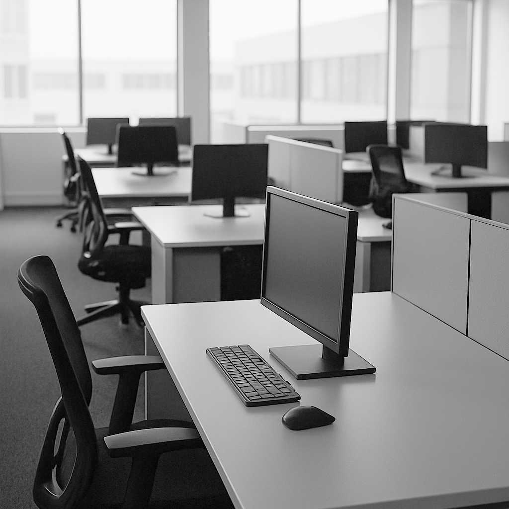 computers on desks